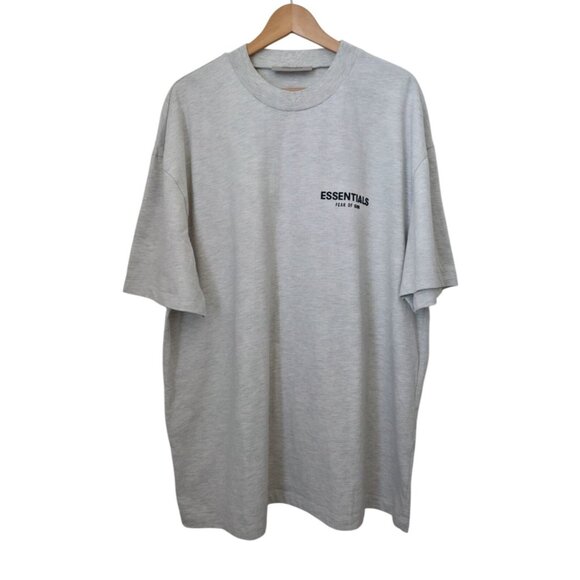 Essentials Fear Of God Dark Oatmeal 100% Cotton Casual Crewneck T-Shirt Sz XL - Picture 1 of 9